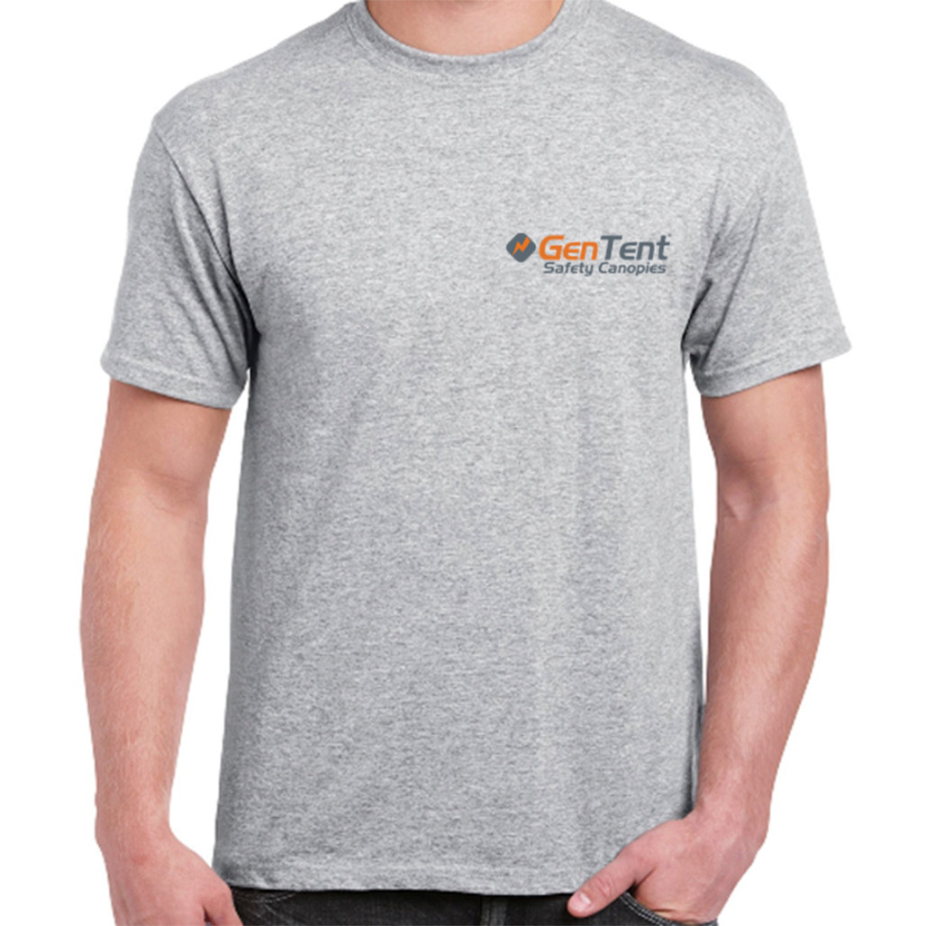 GenTent Signature T Shirt in Grey with GenTent logo