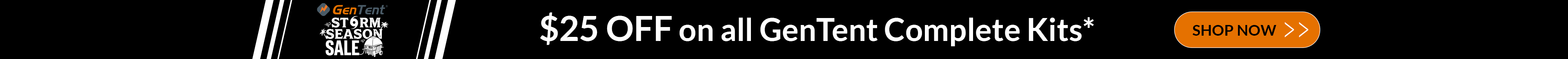 GenTent Storm Season Sale save on portable generator running covers before the storm