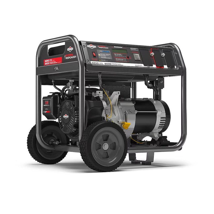 Briggs & Stratton portable generator shown as a Briggs & Stratton generator rain cover and GenTent weather protection fit reference for safe outdoor generator operation