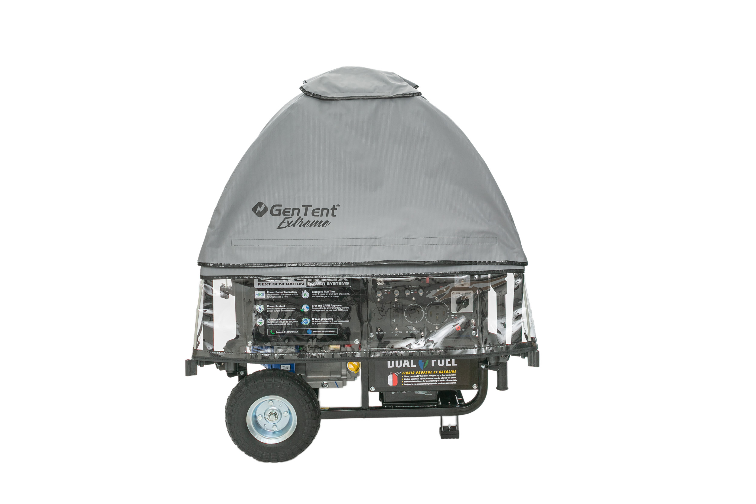 GenTent XL Inverter Kit (Standard, Black) For Large Inverter Generators Generator Cover In The
