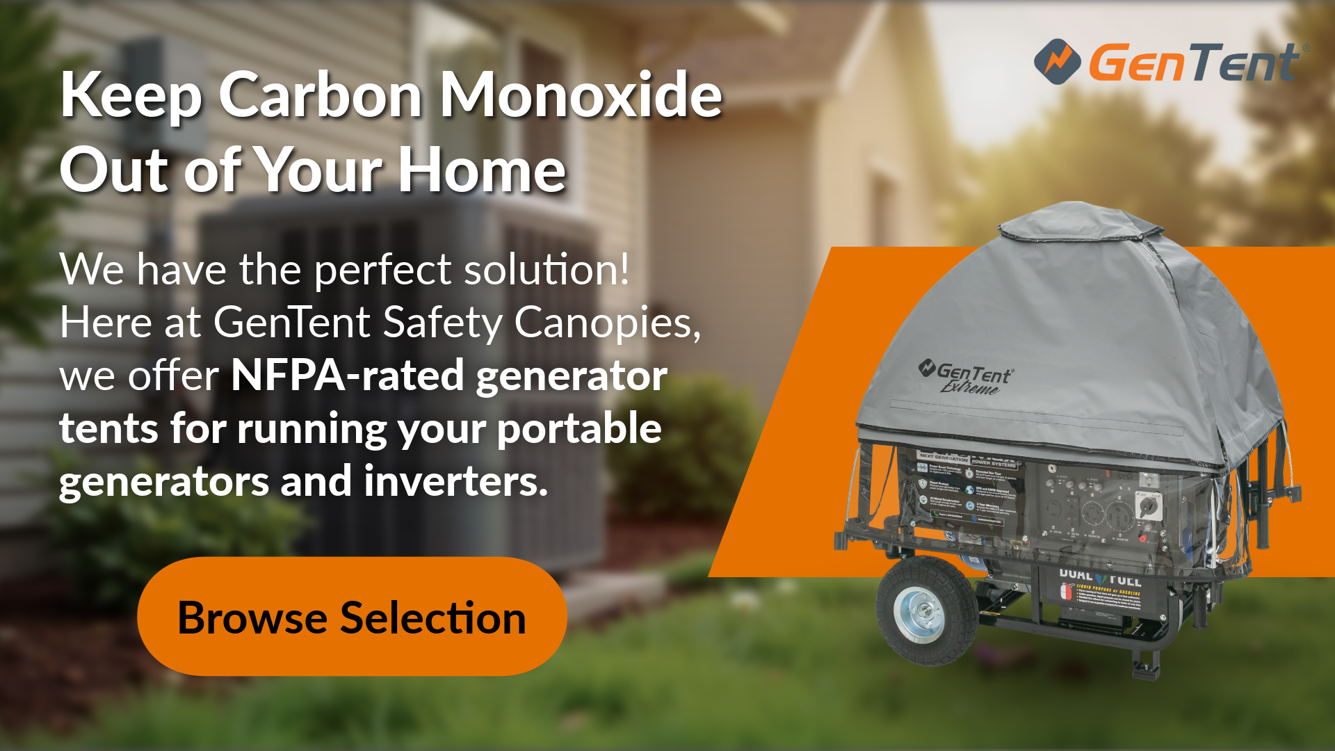 GenTent Carbon Monoxide Portable Generator Solution - GenTent Safety Canopies