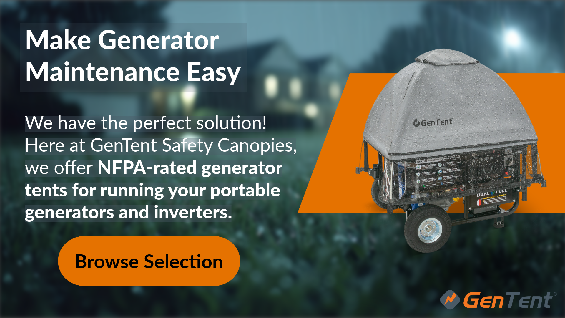 GenTent Covers For Portable Generator Maintenance