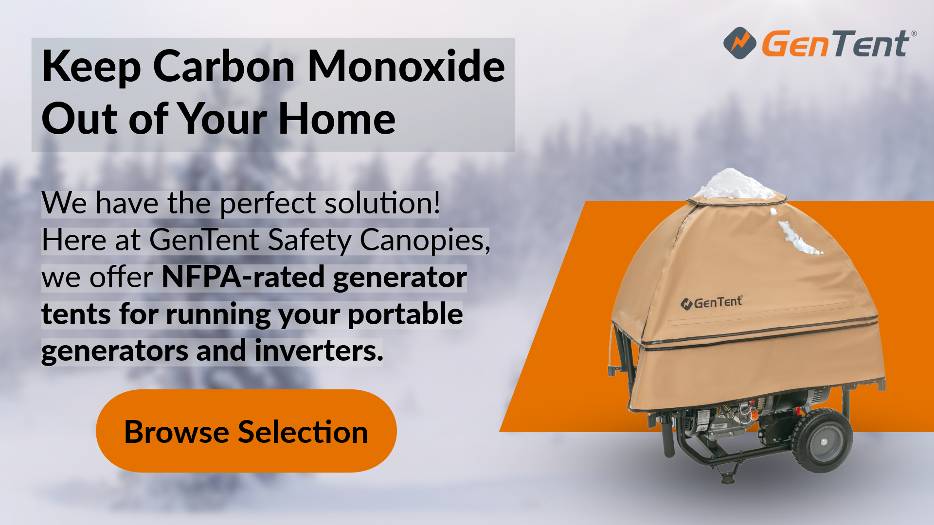 GenTent Carbon Monoxide Portable Generator Safety Solution | GenTent Safety Canopies